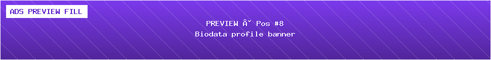 PREVIEW FILL 1/2 — Biodata profile banner